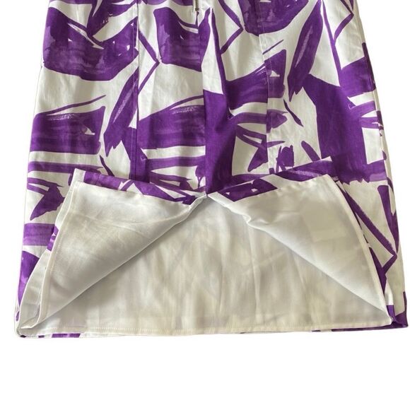 Alice+Olivia Abstract Cocktail Watercolour Purple Dress 6 - Picture 7 of 7